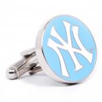 Light Blue New York Yankees Cufflinks 1.jpg